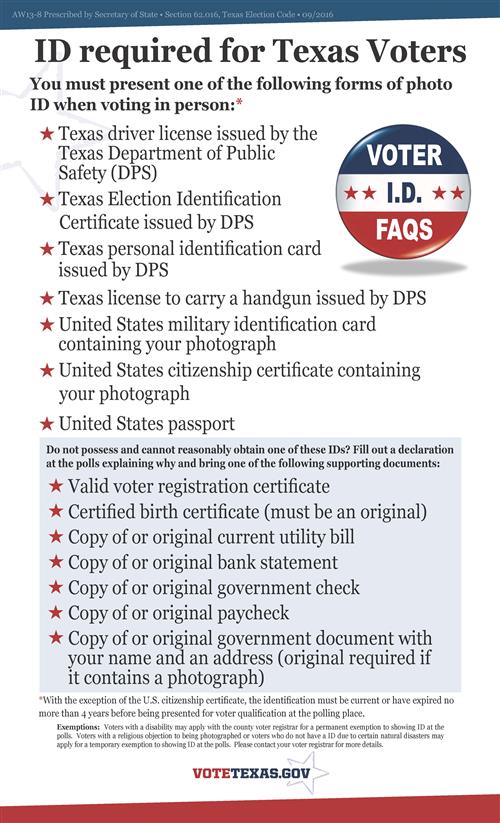 ID Required for Texas Voters 