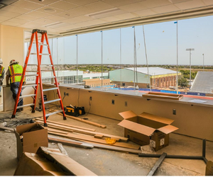 Pressbox interior