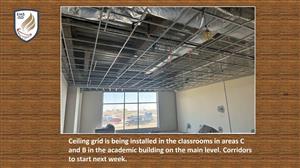ceiling grid in classroom