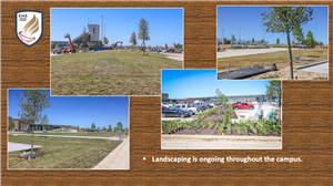 landscaping continues at Eagle Mountain High School