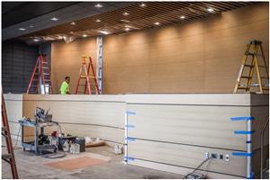 Dais staining in Board room