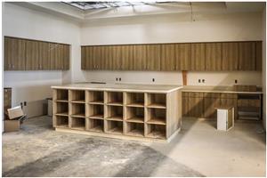 cabinets installed