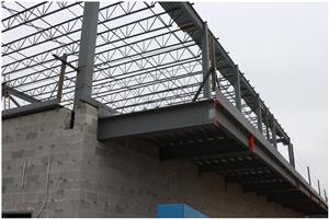 Second floor joist and decking are being installed at Boswell High School 