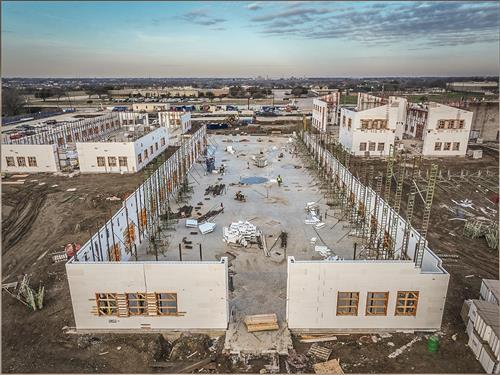 construction picture of academic ares at Wayside Middle School